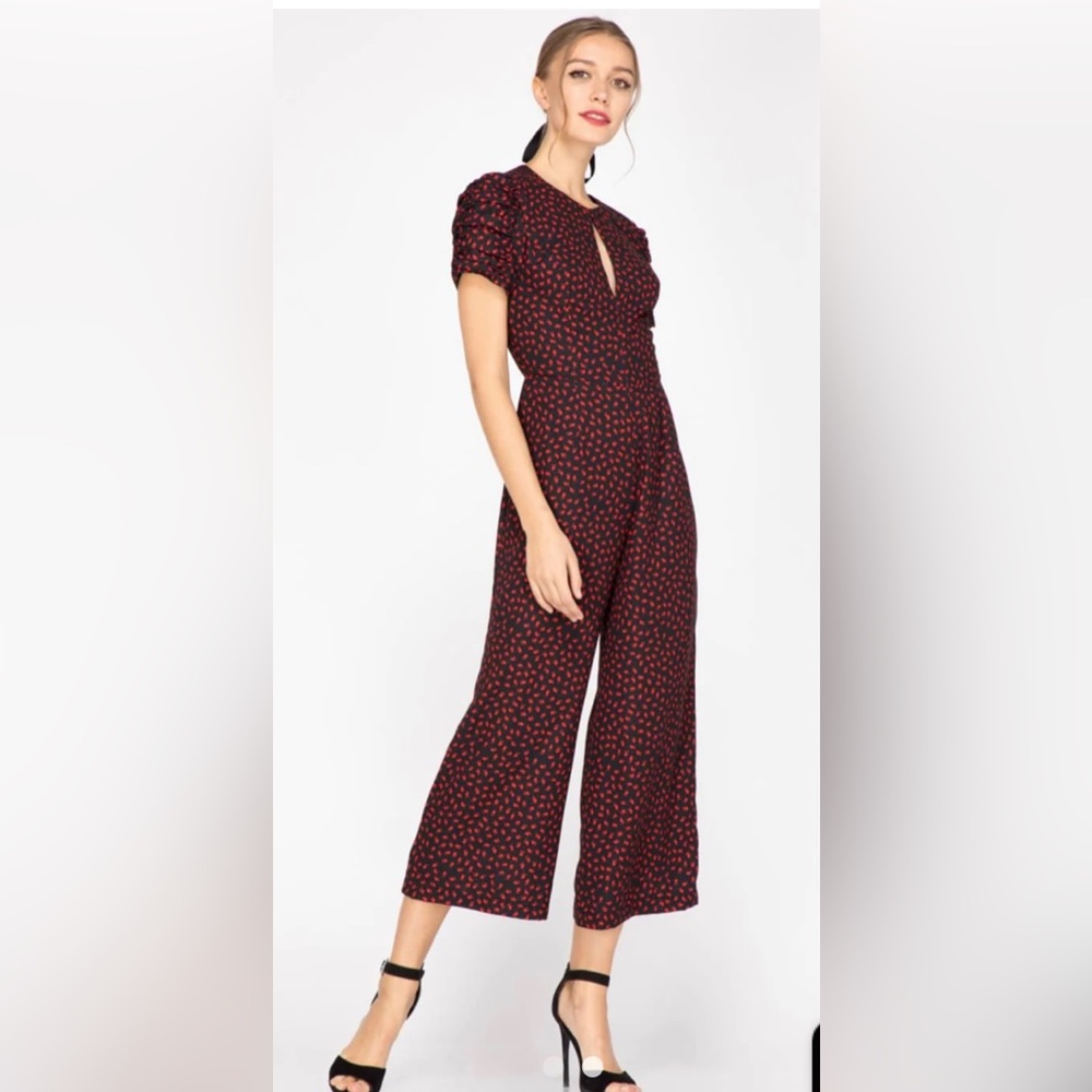 Cropped wide leg jumpsuit-Adelyn Rae, EUC (model is wearing XS)